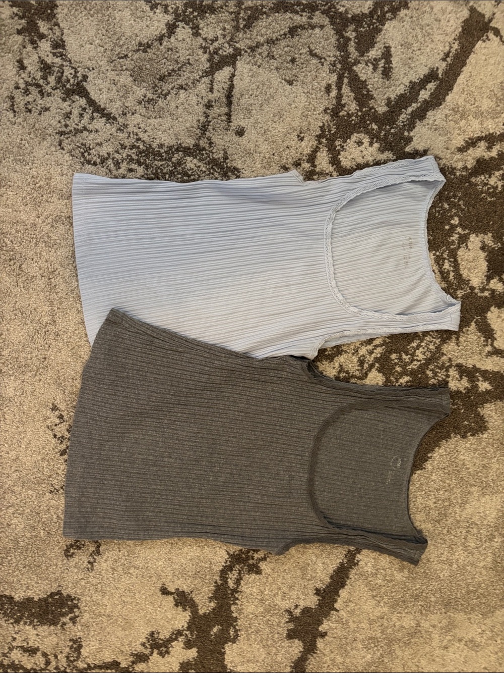 LOT OF 2 Aerie -  Soft & Cozy Ribbed Scoop Neck Tank Top With Lace!!
